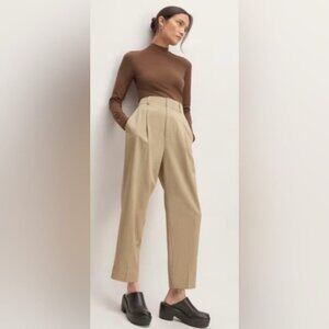 Everlane The Tencel Way-High Taper Striped Pants Size 14